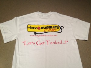 Tiny Bubbles Scuba T-Shirt (back)